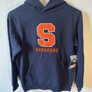 Youth Small Syracuse Orange COLOSSEUM Navy Stitched Pullover Hoodie